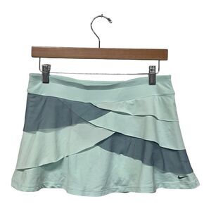 Nike Dri-Fit | Gray Teal Layered Tennis Athletic Skort Skirt M